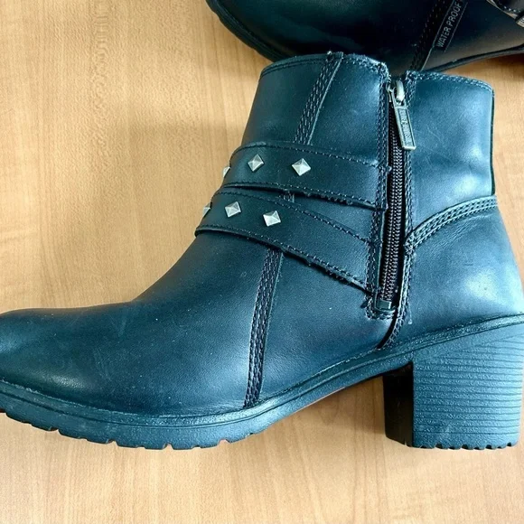 Harley Davidson motorcycle ankle boots wolverine Abney woman sz 9 leather shoes - Picture 6 of 10
